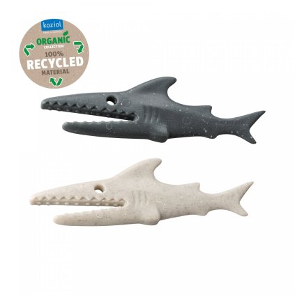 Sada klipů SHARKY Koziol 2 ks přírodní šedá/pouštní písek
