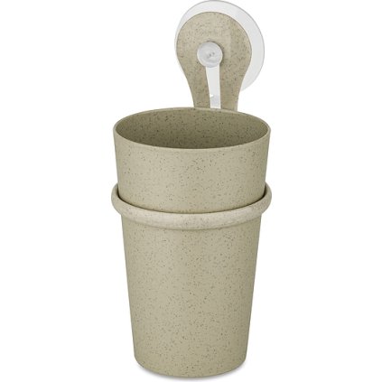 Držák s kelímkem na zubní kartáčky LOOP Koziol 300 ml pouštní písek