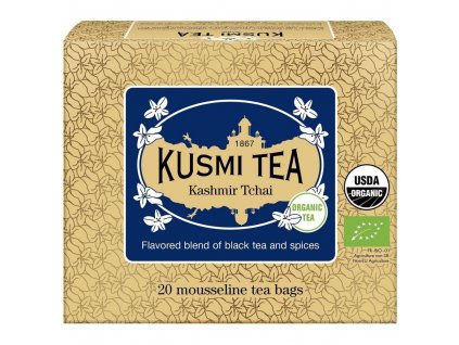 Černý čaj KASHMIR TCHAI Kusmi Tea 20 mušelínových sáčků