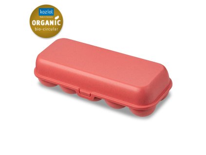Box na 10 ks vajec EGGS TO GO Koziol přírodní korálová