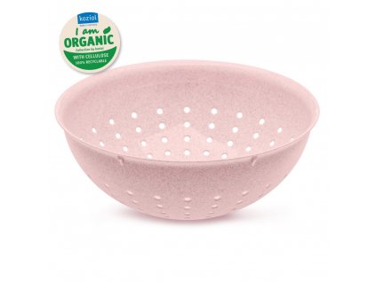 Cedník PALSBY M Koziol 21 cm organická růžová