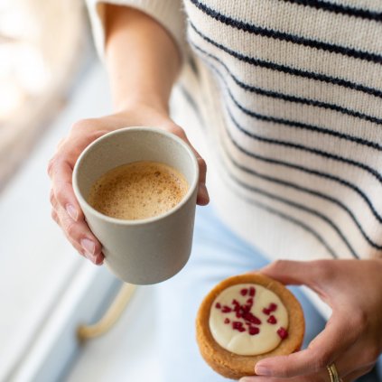 Sada šálků CONNECT Koziol 190 ml 4 ks přírodní dřevo