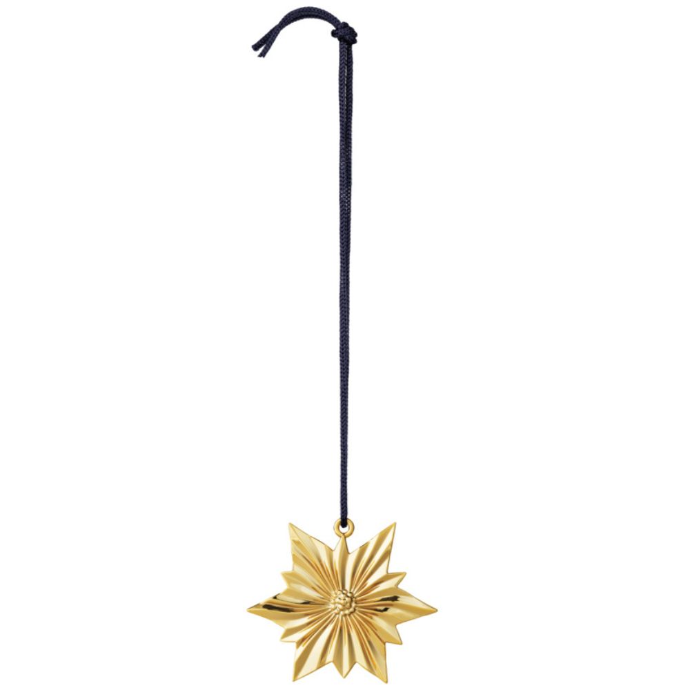 Vánoční ozdoba na stromeček NORTH STAR Rosendahl 6,5 cm zlatá
