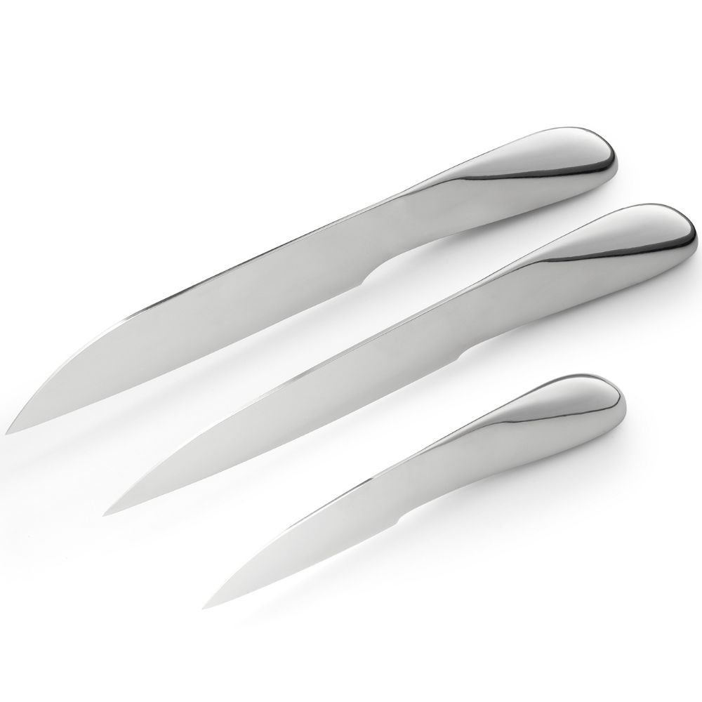 Sada designových nožů SPACE Philippi 3 ks stříbrné