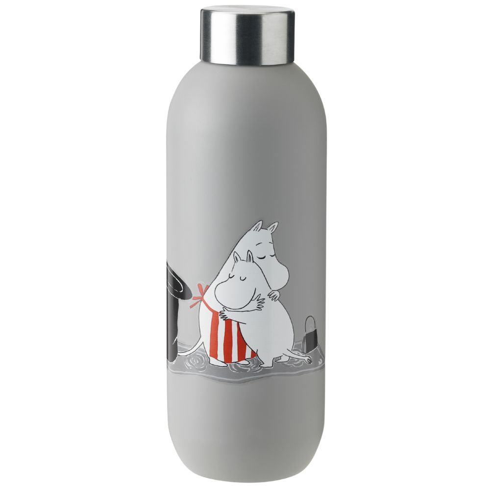 Cestovní láhev TO GO CLICK MOOMIN Stelton 0,75 l matná světle šedá