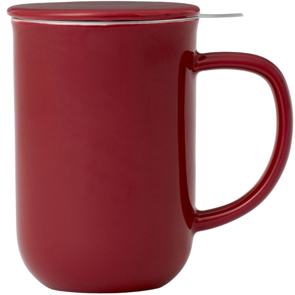 Hrnek na čaj s filtrem a víkem MINIMA Viva Scandinavia 500 ml červený