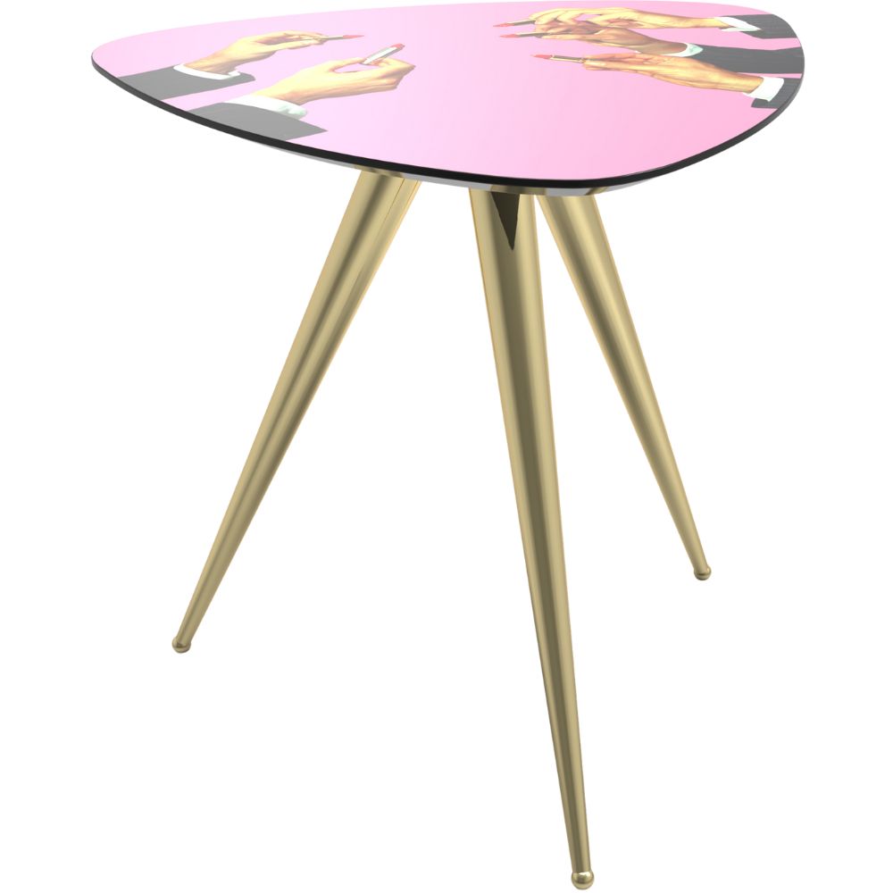 Odkládací stolek TOILETPAPER LIPSTICKS Seletti 57 x 48 cm růžový