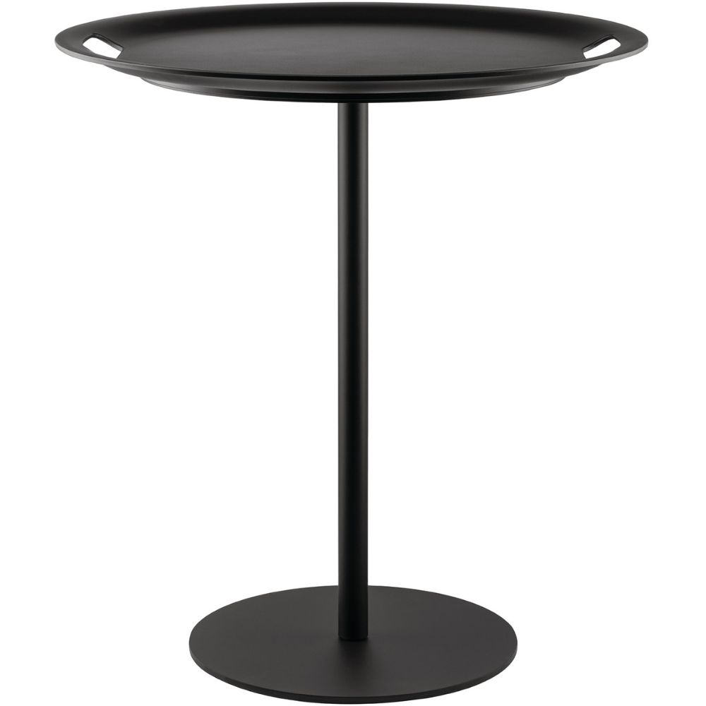 Odkládací stolek s odnímatelným podnosem OP-LA Alessi 52 cm černý