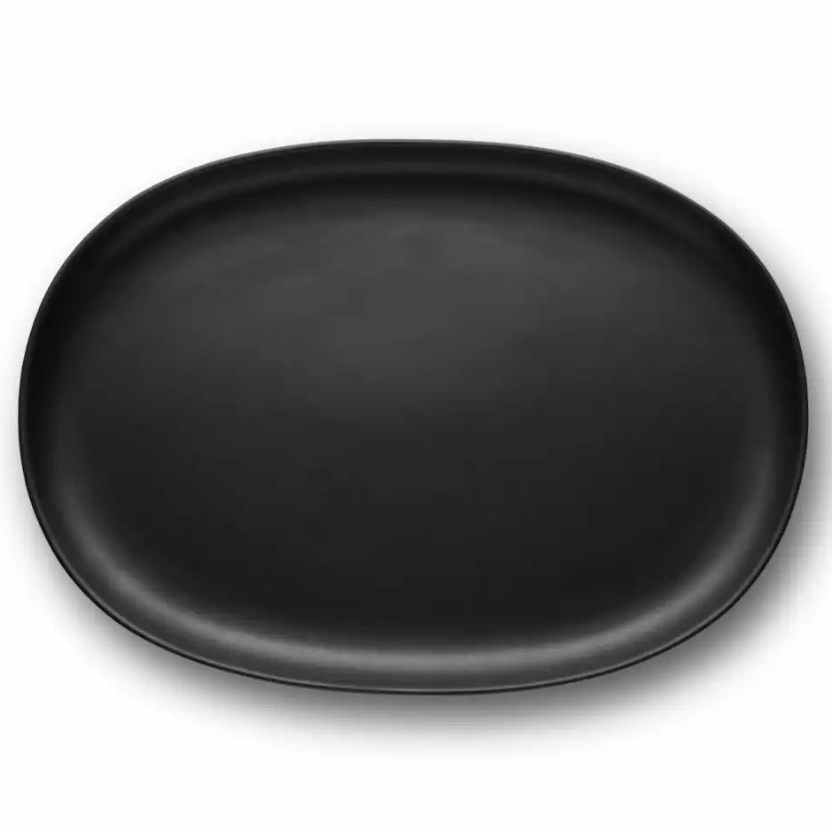 Servírovací talíř NORDIC KITCHEN 36 cm, ovál, černá, kamenina, Eva Solo