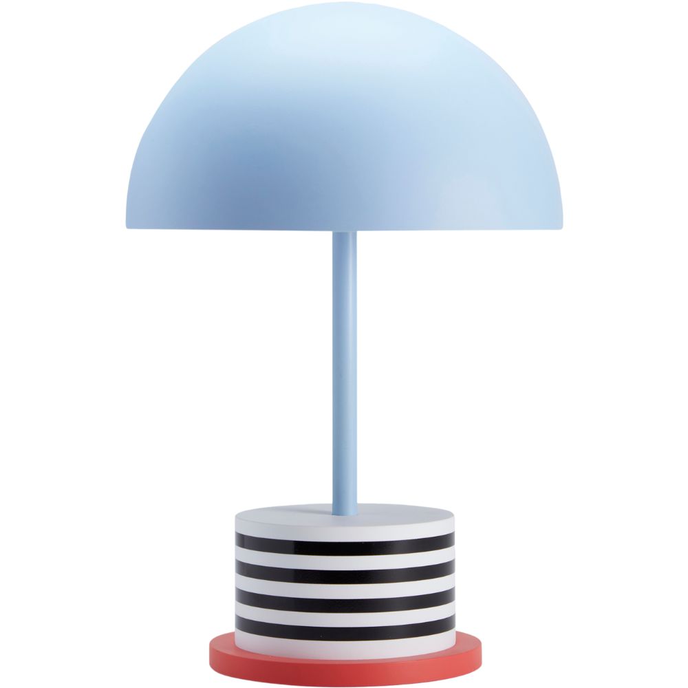 Přenosná stolní lampa RIVIERA Printworks 28 cm modrá
