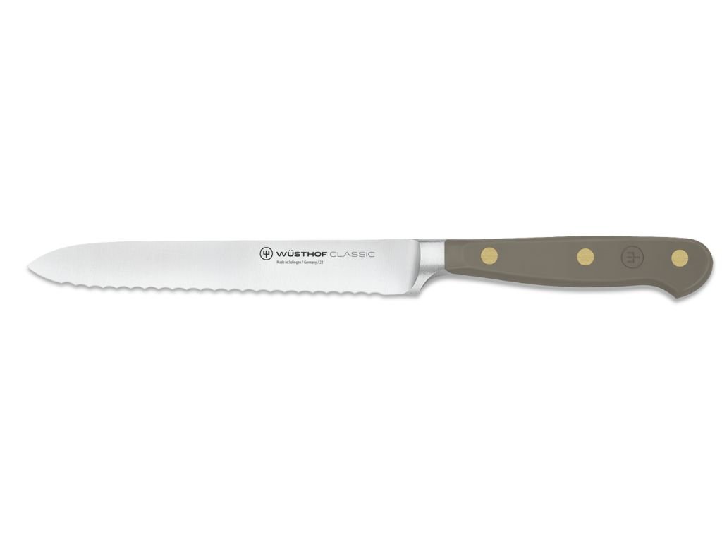 Nůž na uzeniny CLASSIC COLOUR 14 cm, sametově ústřicová, Wüsthof