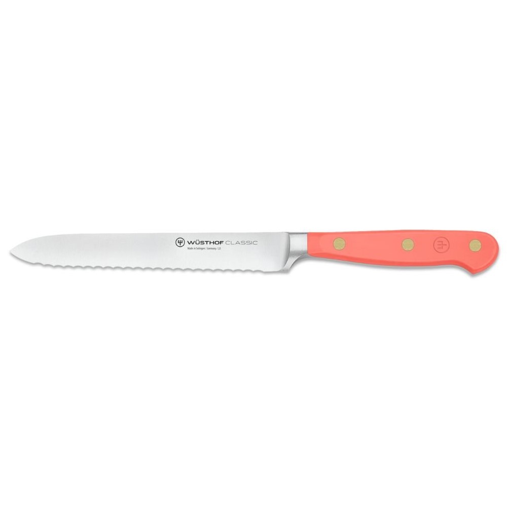 Nůž na uzeniny CLASSIC COLOUR 14 cm, korálově broskvová, Wüsthof