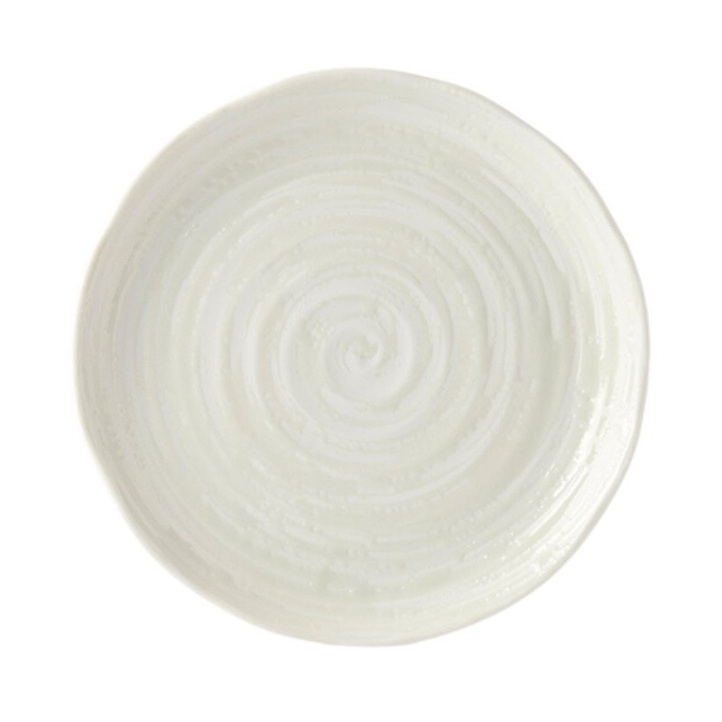 Předkrmový talíř WHITE SPIRAL 21,5 cm, bílá, MIJ