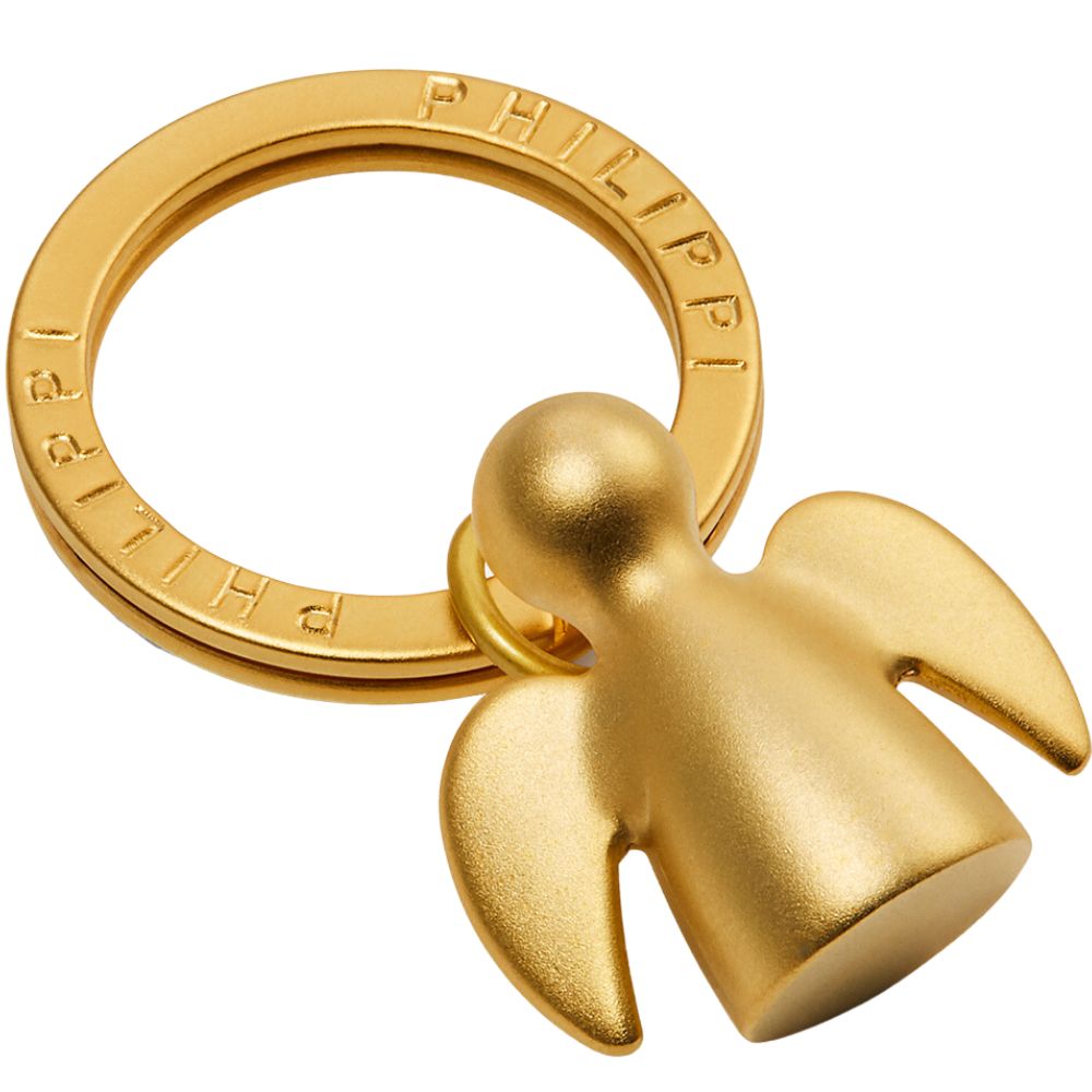 Přívěsek na klíče ANGELO 5 cm, zlatá, zinek, Philippi