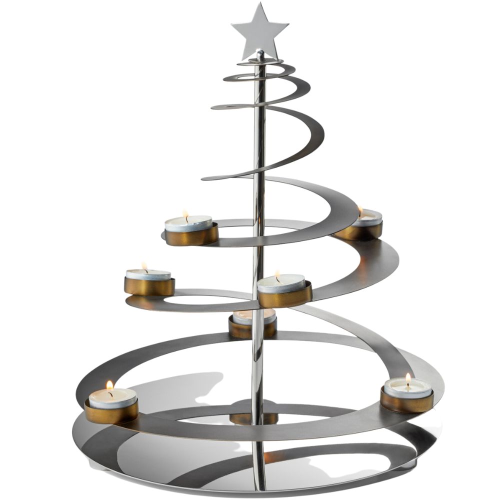 Vánoční strom SANTA CRUZ 37 cm, stříbrná, nerezová ocel, Philippi