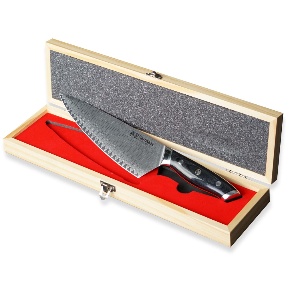 Japonský nůž GYUTO HARUKAZE PROFESSIONAL 20 cm, černá, Dellinger