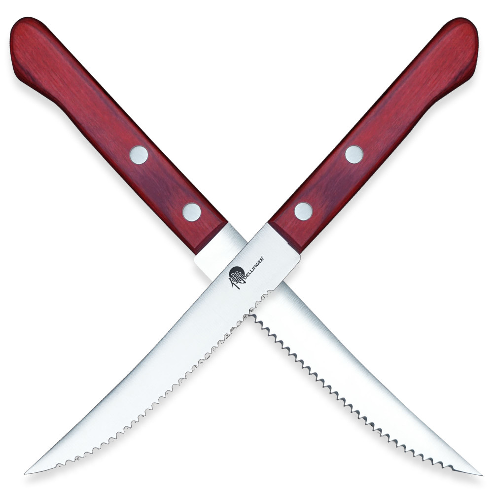 Steakový nůž EASY 10 cm, červená, Dellinger