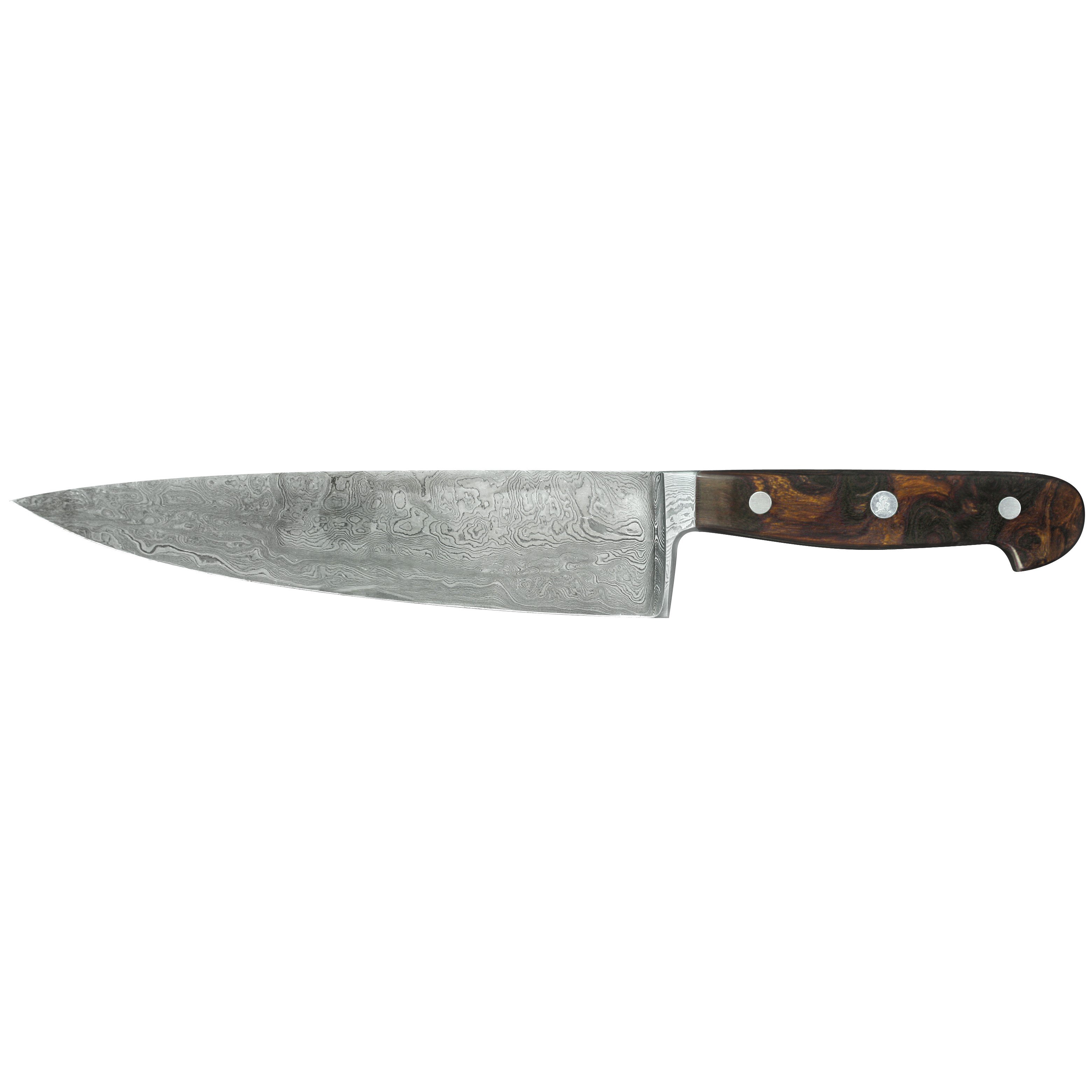 Kuchařský nůž DAMASCUS 21 cm, hnědá, Güde
