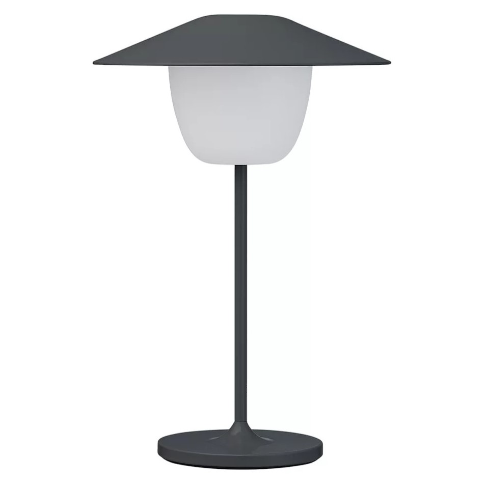 Přenosná stolní lampa ANI MINI 21 cm, LED, magnetově šedá, hliník, Blomus