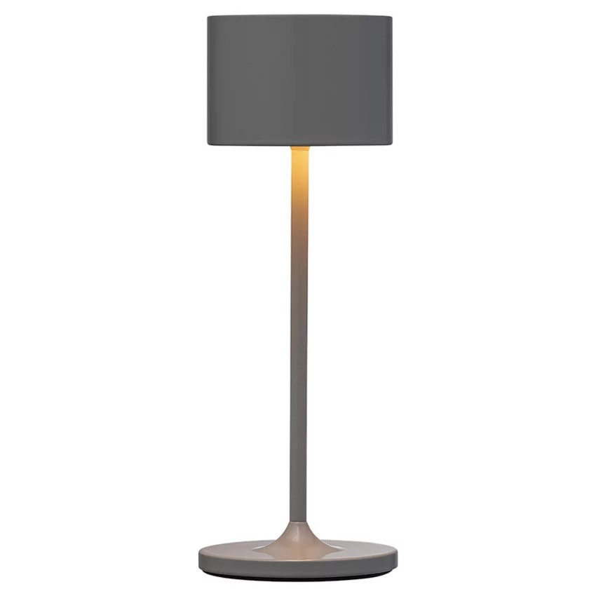 Přenosná stolní lampa FAROL MINI 19,5 cm, LED, teplá šedá, hliník, Blomus