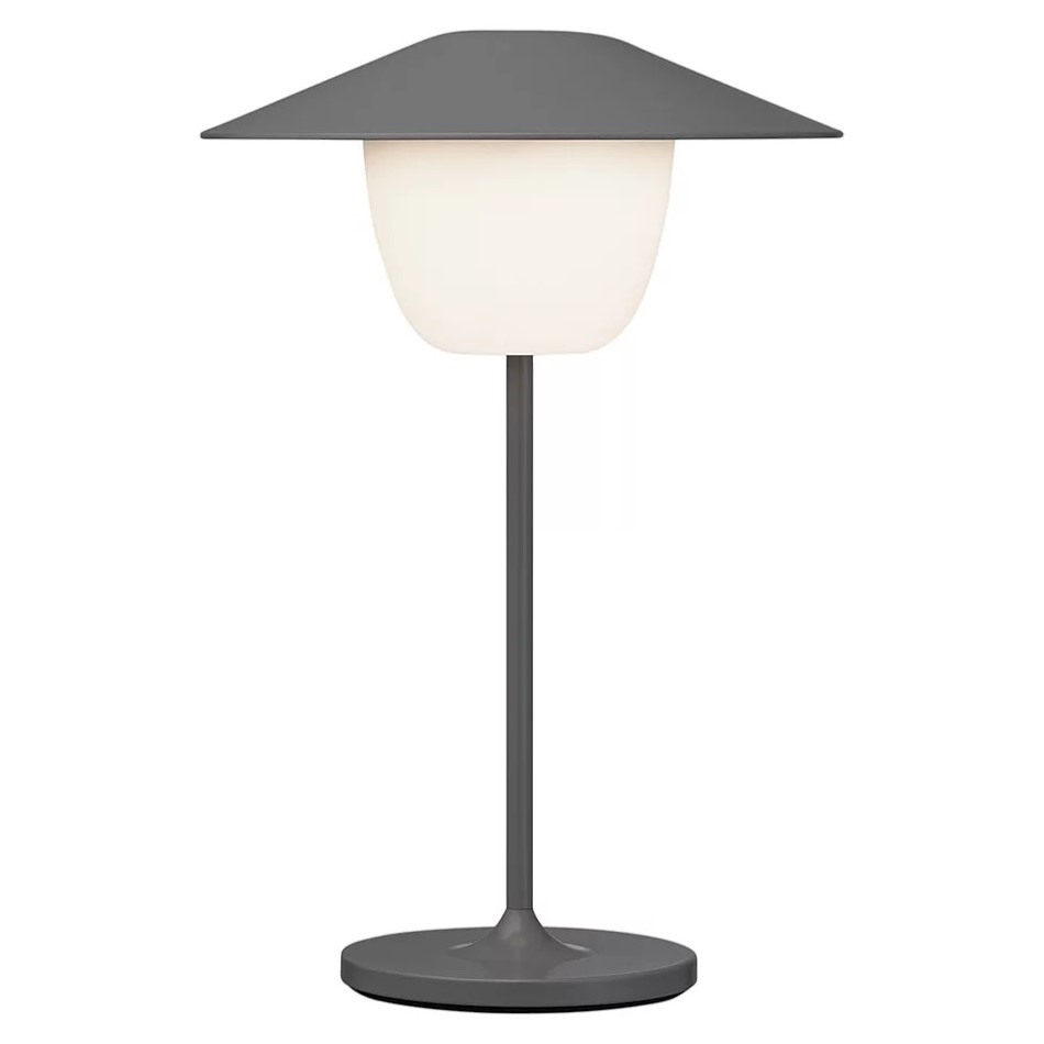 Přenosná stolní lampa ANI MINI 21 cm, LED, teplá šedá, hliník, Blomus