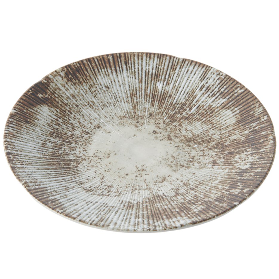 Jídelní talíř ICE WHITEWASH 24 cm, bílá, keramika, MIJ