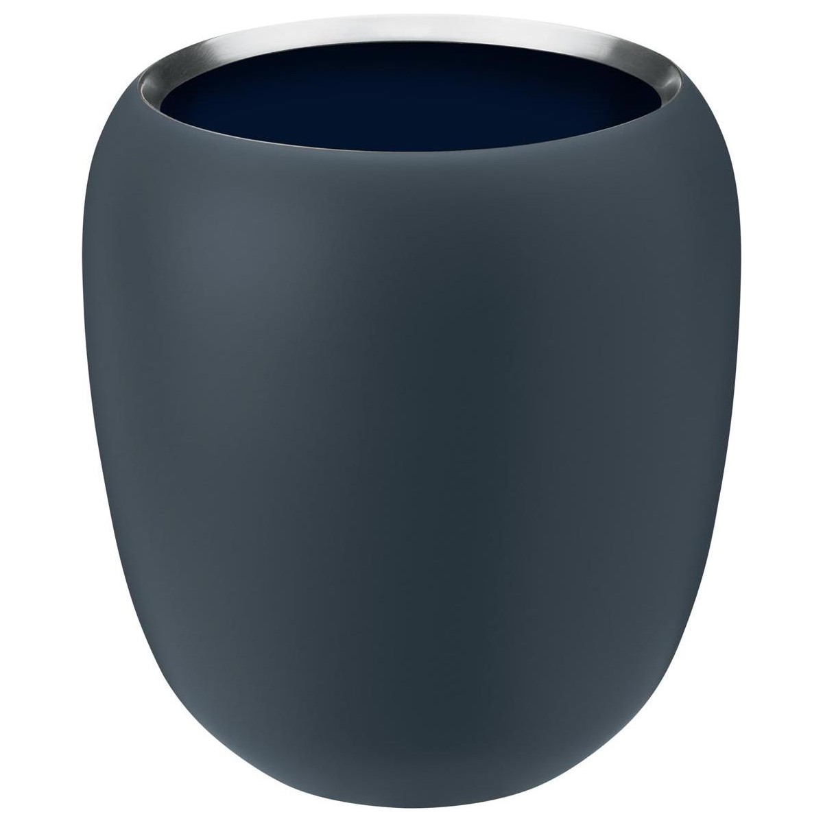 Váza ORA 18 cm, prašně modrá, nerezová ocel, Stelton