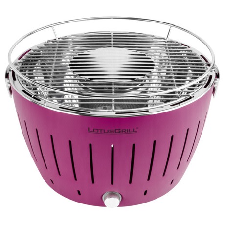 LotusGrill XL Bezkouřový gril na dřevěné uhlí, fialový velký Lotus Gril