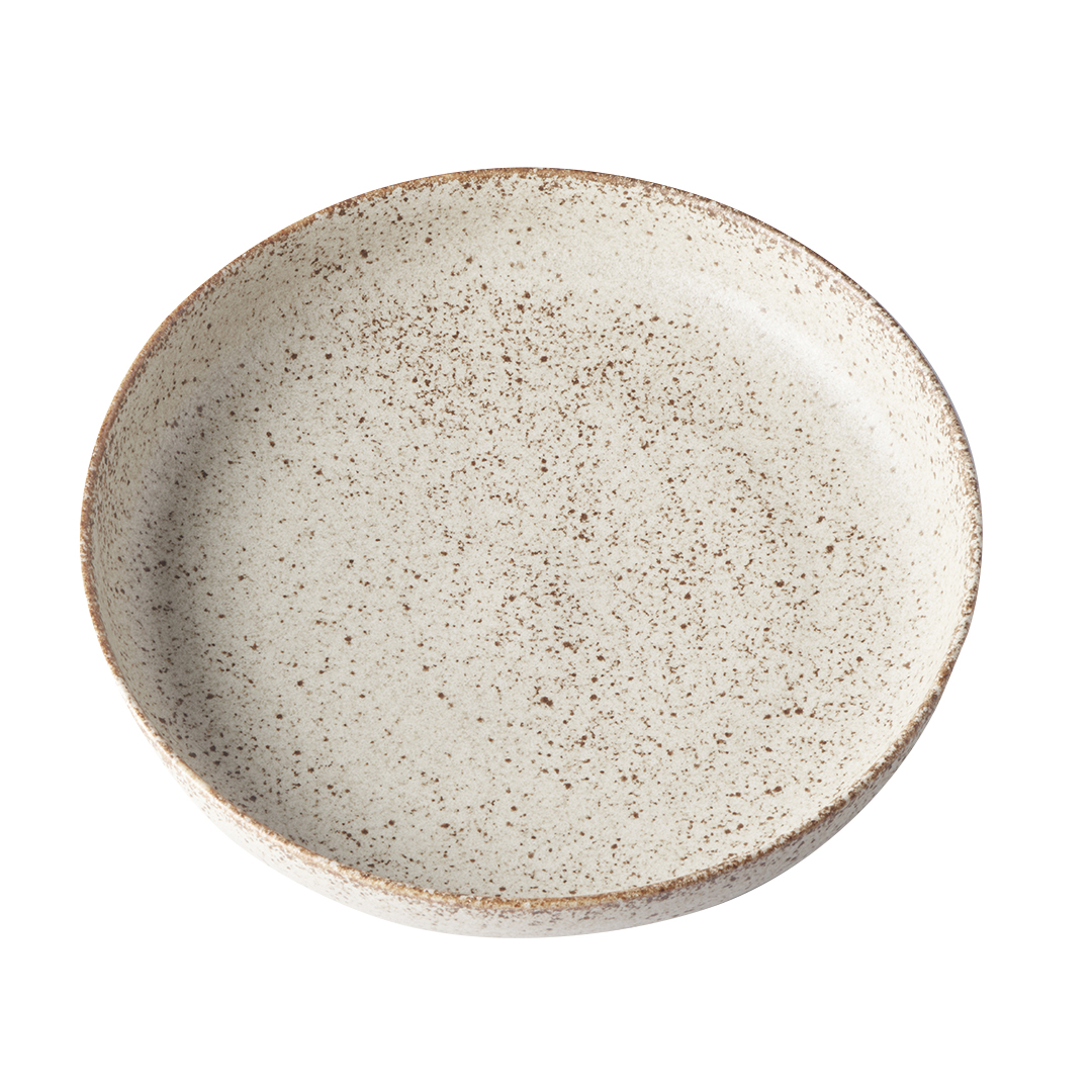 Mělký talíř s vysokým okrajem Fade 20 cm pískový MIJ
