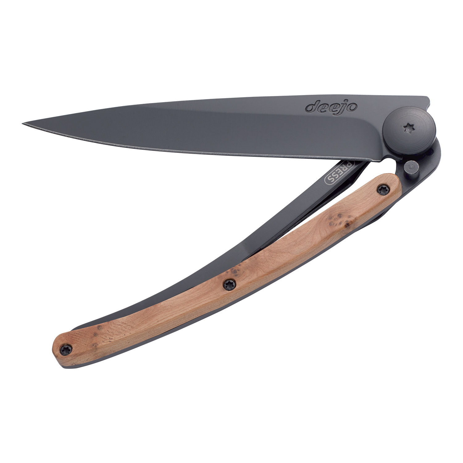 Kapesní ultralehký nůž black wood 37 g juniper deejo