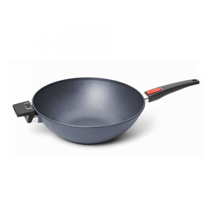 Titanová pánev Wok na indukci O 34 cm s odnímatelnou rukojetí Diamond Lite WOLL