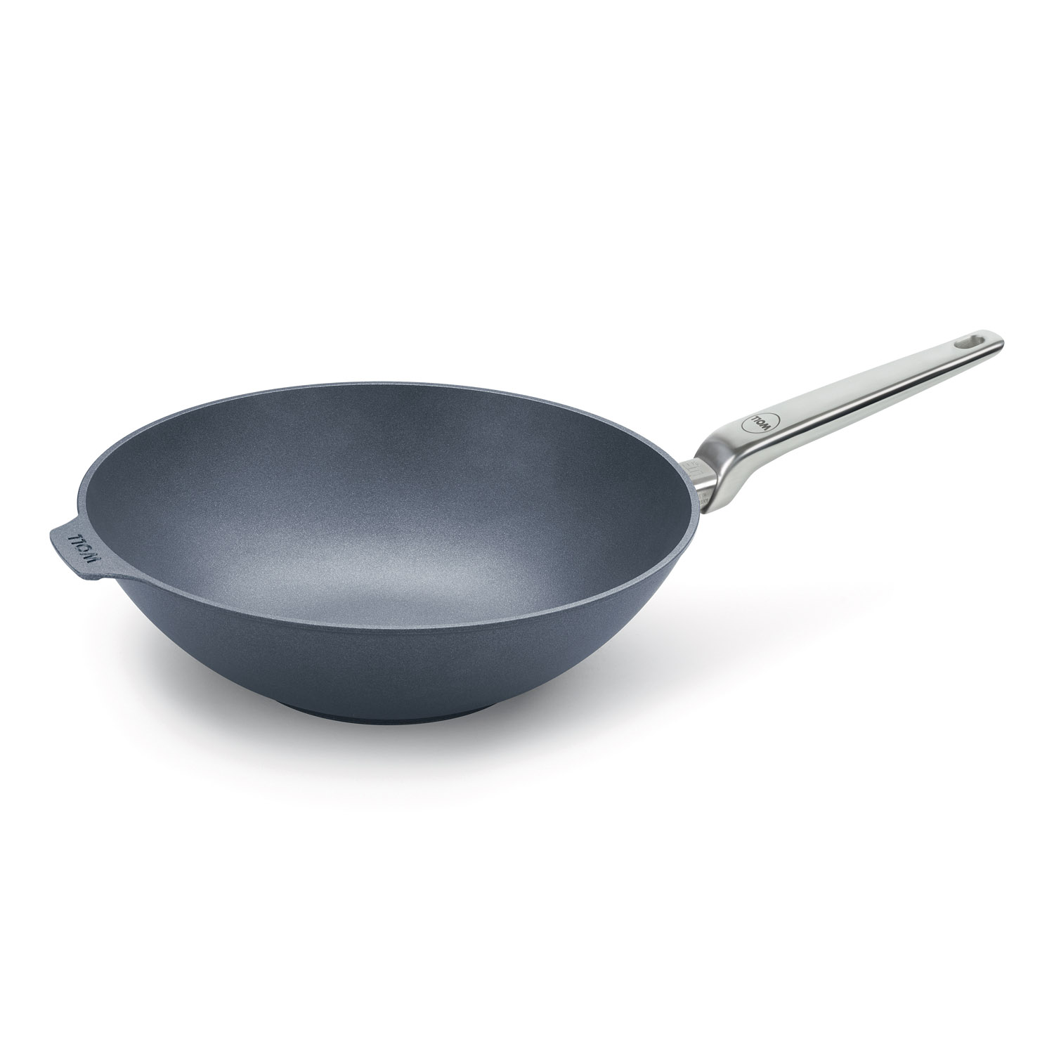 Titanová indukční pánev Wok O 34 cm s nerezovou rukojetí Diamond Lite PRO WOLL