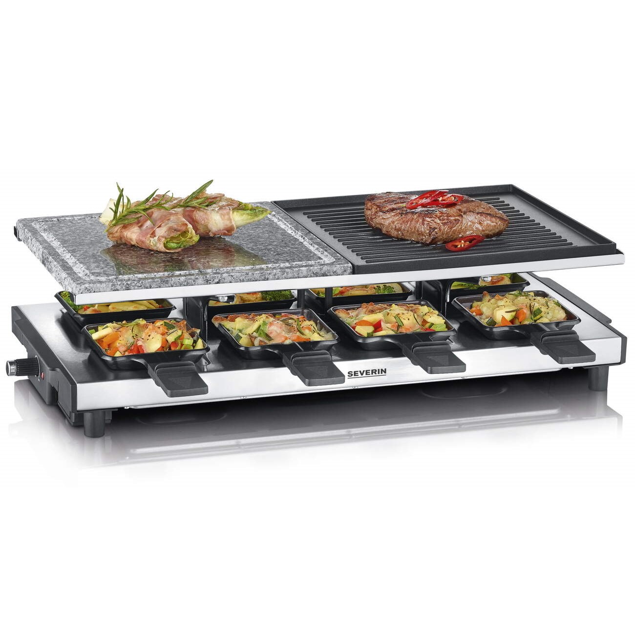 Raclette gril RG 2373 Severin nerez 1500 W