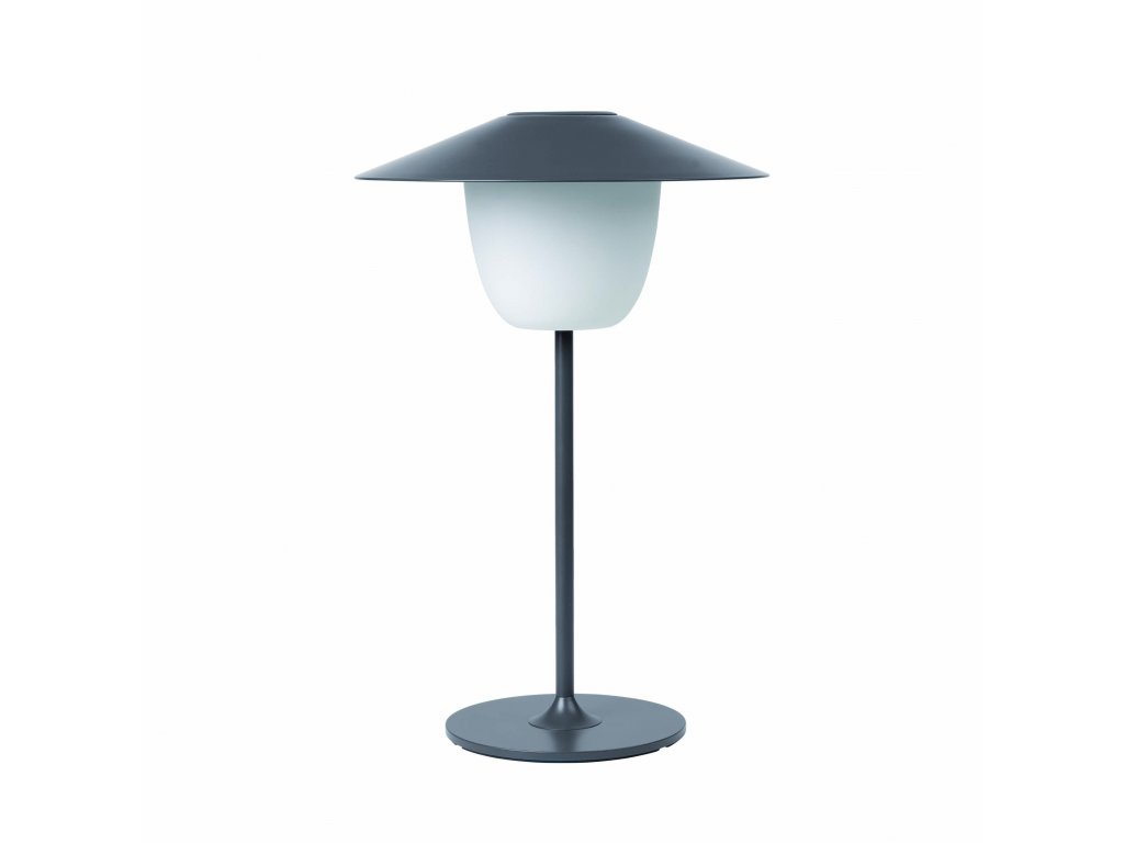 Přenosná stojací LED lampa Blomus nízká hřejivě šedá