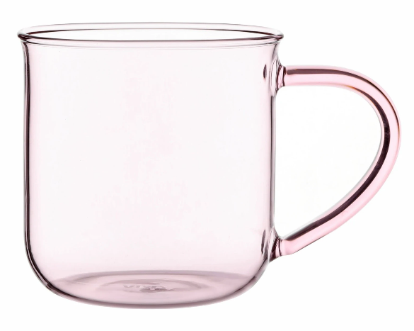 Viva Scandinavia Skleněný hrnek na čaj Eva Minima 400 ml růžový