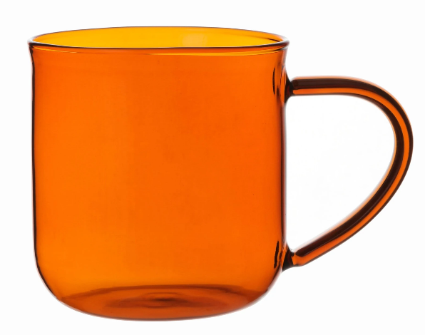 Viva Scandinavia Skleněný hrnek na čaj Eva Minima 400 ml oranžový