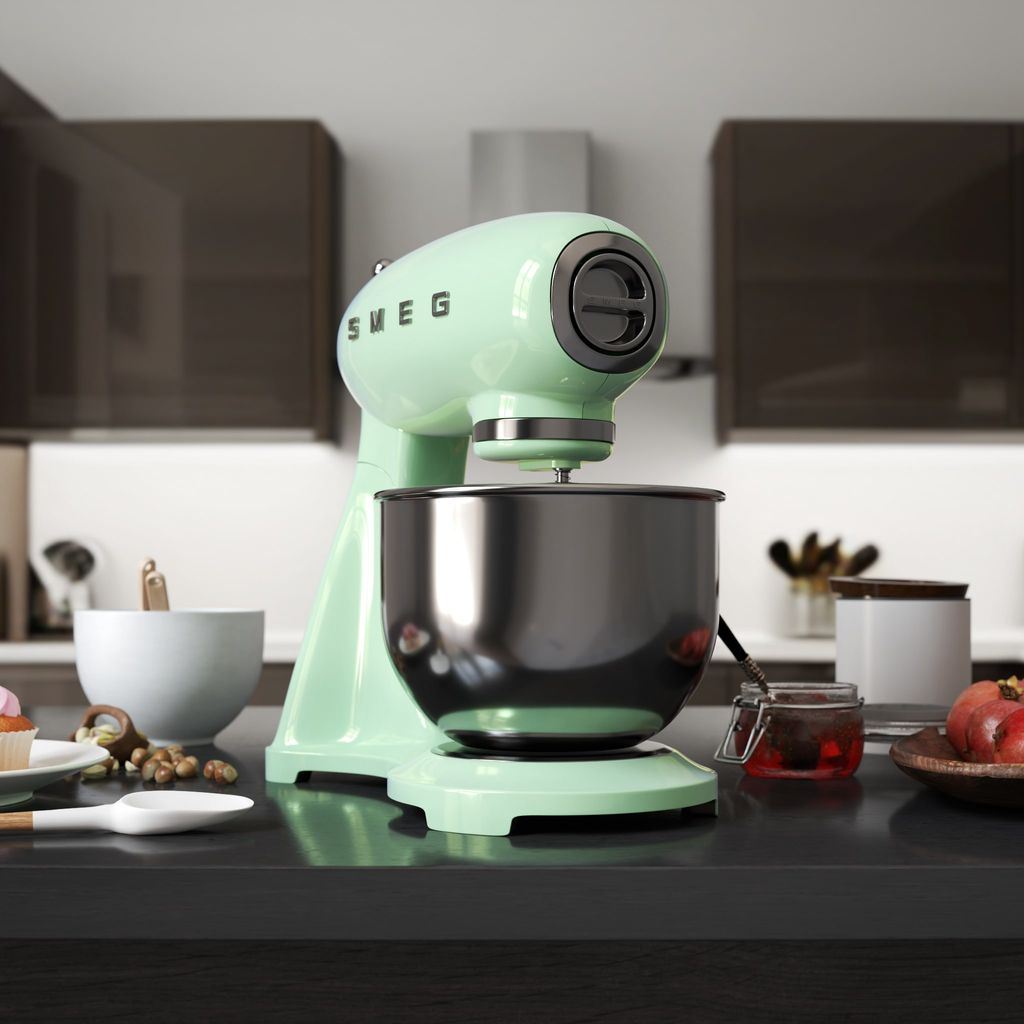 Kuchyňský robot SMF03PGEU Smeg pastelově zelený