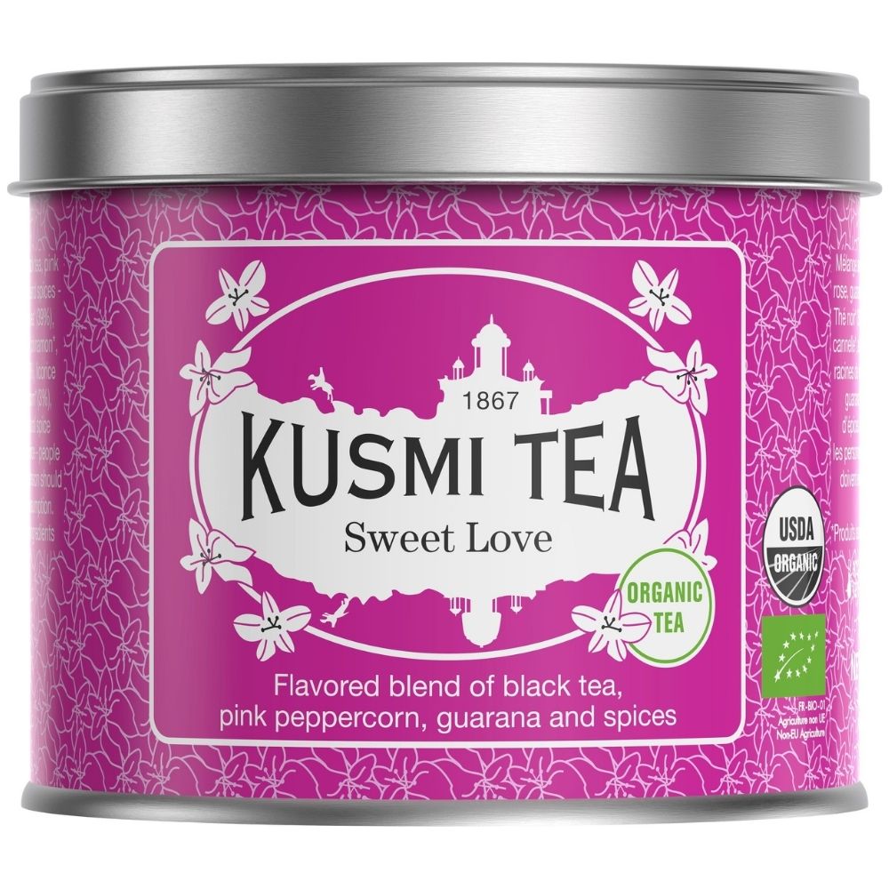 Černý čaj SWEET LOVE Kusmi Tea plechovka 100 g
