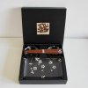 Sushi set s hůlkami BLACK WITH WHITE PETALS MIJ 4 ks