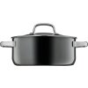 Nízký hrnec s poklicí Fusiontec Mineral WMF 24 cm 2,4 l platina