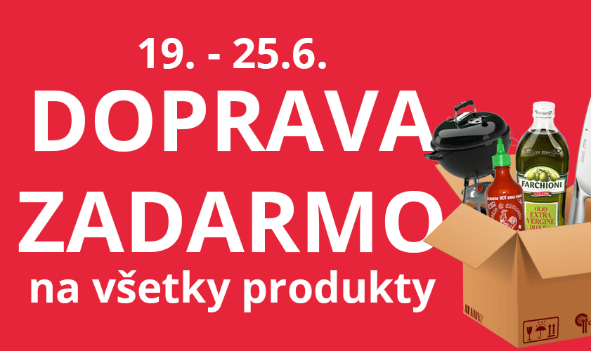 Doprava zadarmo na všetky produkty