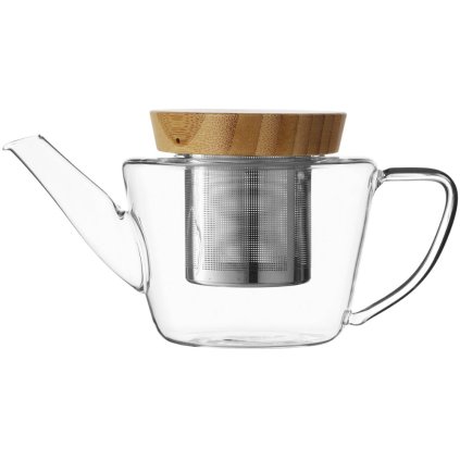 Glass čajník s drevenou pokrievkou INFUSION Viva Scandinavia 0,5 l hnedá