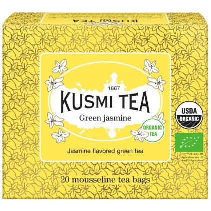 Zelený čaj JASMINE Kusmi Tea 20 mušelínových sáčkov