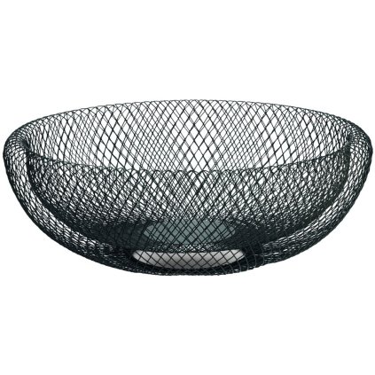 Košík na ovocie MESH 40 cm, čierna, oceľ, Philippi