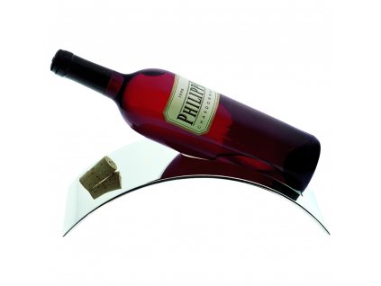 Držiak na víno STAND 27 cm, strieborný, Philippi