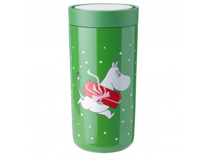 Cestovný hrnček TO GO CLICK MOOMIN PRESENT 200 ml, zelená, Stelton