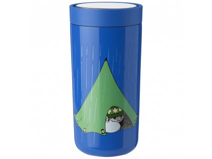 Cestovný hrnček TO GO CLICK MOOMIN CAMPING 400 ml, modrá, Stelton