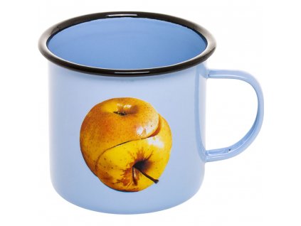 Hrnček TOILETPAPER APPLE 10 cm, modrý, Seletti