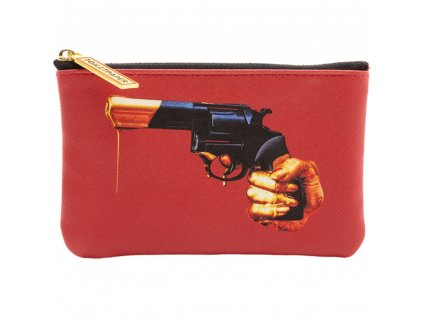 Kozmetická taška TOILETPAPER REVOLVER 15,5 x 9,5 cm, červená, Seletti