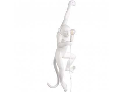 Nástenná lampa MONKEY HANGING LEFT HAND 76,5 cm, biela, Seletti